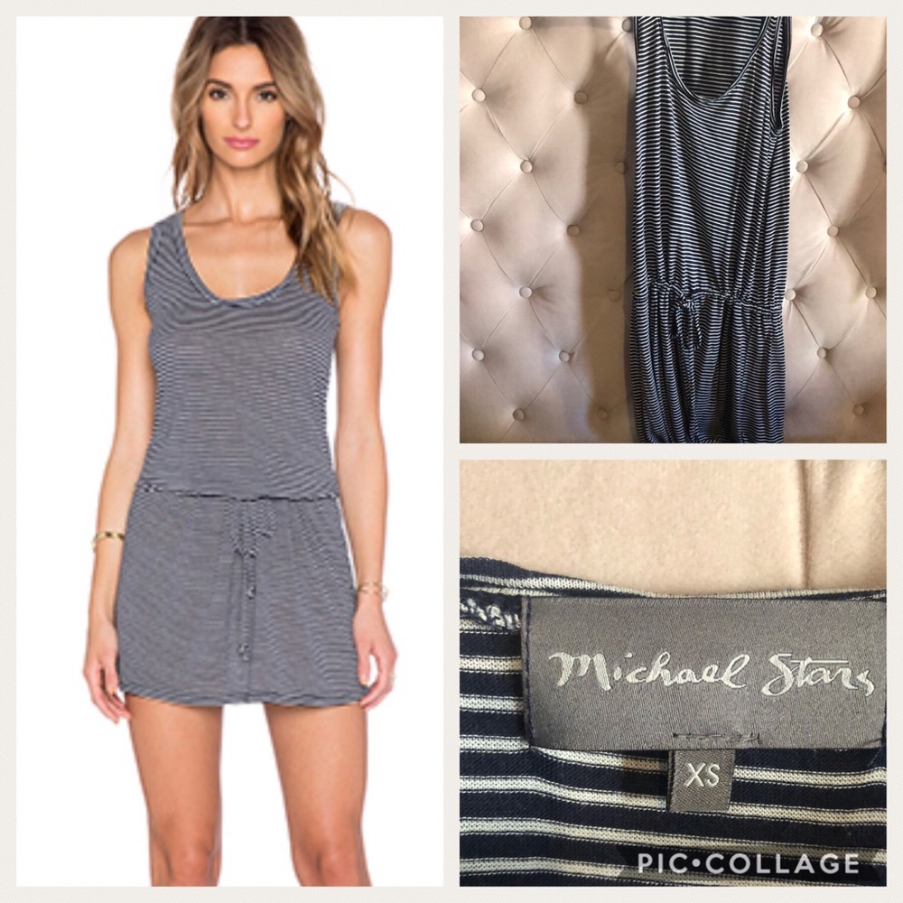 Michael Stars Drawstring Waist Tank Dress